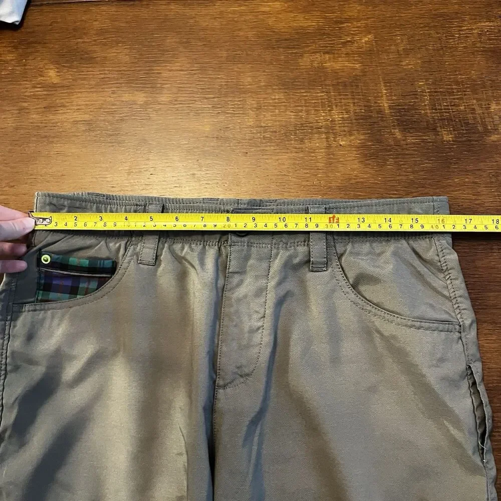 William Murray Performance Golf Shorts Men 32 Straight Fit Brown Athletic Tartan